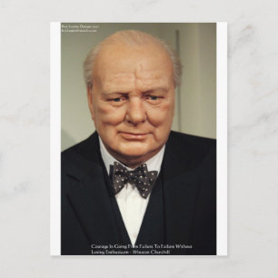 Winston Churchill Falen Wisdom Quote Gifts Briefkaart