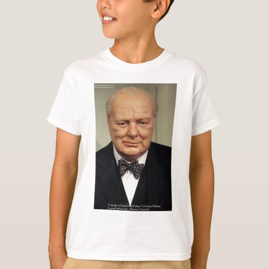 Winston Churchill Falen Wisdom Quote Gifts T-shirt (Voorkant)