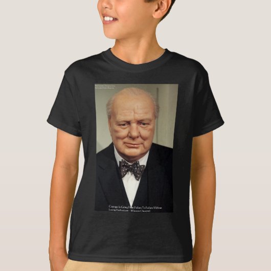 Winston Churchill Falen Wisdom Quote Gifts T-shirt (Voorkant)