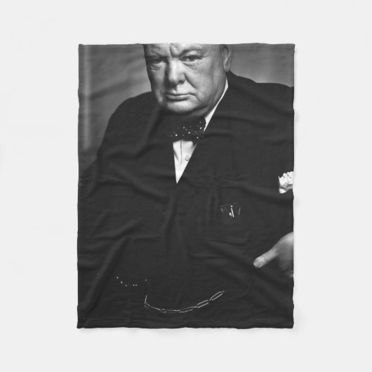 Winston Churchill Fleece Deken (Voorkant)