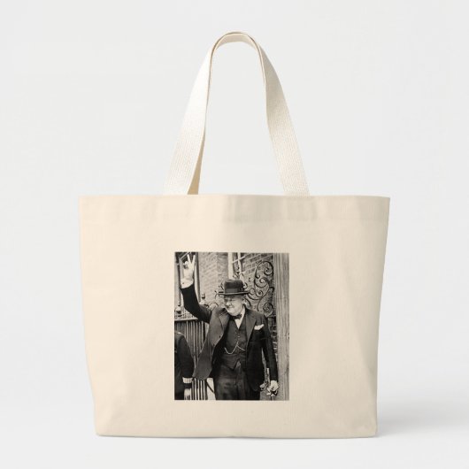 Winston Churchill Grote Tote Bag (Voorkant)