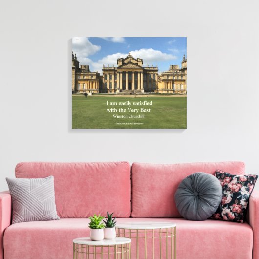 Winston Churchill: Het allerbeste, Blenheim Canvas Afdruk (Insitu (Woonkamer))