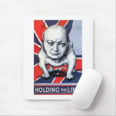 Winston Churchill — houd de lijn vast! Muismat (Met muis)