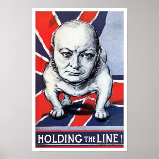 Winston Churchill — houd de lijn vast! Poster (Voorkant)
