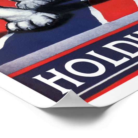 Winston Churchill — houd de lijn vast! Poster (Hoek)