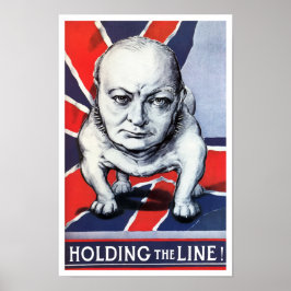 Winston Churchill — houd de lijn vast! Poster