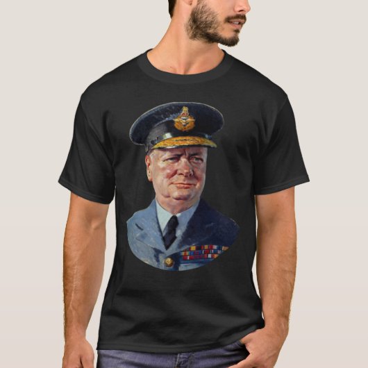 Winston Churchill in uniform T-shirt (Voorkant)