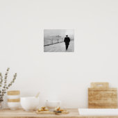 Winston Churchill in Zee Poster (Keuken)