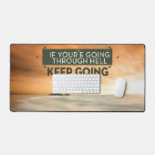 Winston Churchill Inspirerend citaat "Blijf gaan" Bureaumat (Keyboard & Muis)