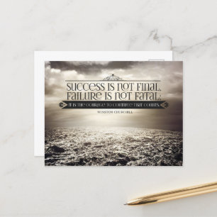 Winston Churchill Inspirerend citaat "Courage" Briefkaart