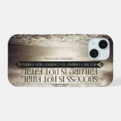 Winston Churchill Inspirerend citaat "Courage" iPhone 15 Case (Achterkant horizontaal)