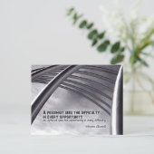 Winston Churchill Inspirerend Quote Mogelijkheid Briefkaart (Staand voorkant)
