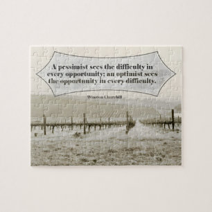 Winston Churchill Inspirerend Quote Mogelijkheid Legpuzzel