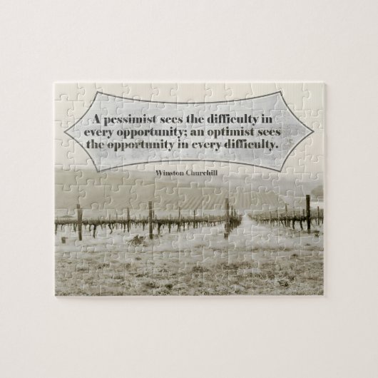 Winston Churchill Inspirerend Quote Mogelijkheid Legpuzzel (Horizontaal)