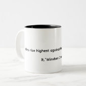 Winston Churchill Inspirerende Quote Mok – Vlieger (Voorkant links)