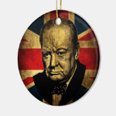 Winston Churchill Keramisch Ornament (Links)