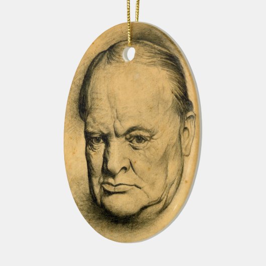 Winston Churchill Keramisch Ornament (Links)