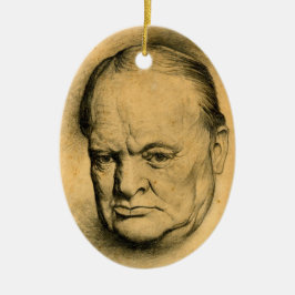 Winston Churchill Keramisch Ornament