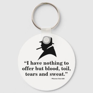 Winston Churchill Keyring - Citaat 10 Sleutelhanger