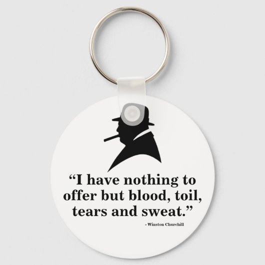 Winston Churchill Keyring - Citaat 10 Sleutelhanger (Voorkant)