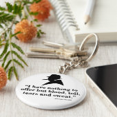 Winston Churchill Keyring - Citaat 10 Sleutelhanger (Zijkant)