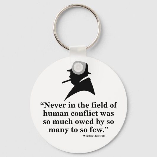 Winston Churchill Keyring - Citaat 11 Sleutelhanger (Voorkant)