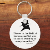 Winston Churchill Keyring - Citaat 11 Sleutelhanger (Voorkant)
