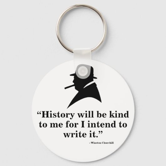 Winston Churchill Keyring - Citaat 18 Sleutelhanger (Voorkant)