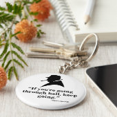 Winston Churchill Keyring - Citaat 1 Sleutelhanger (Zijkant)