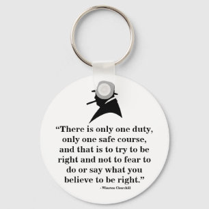 Winston Churchill Keyring - Quote 8 Sleutelhanger