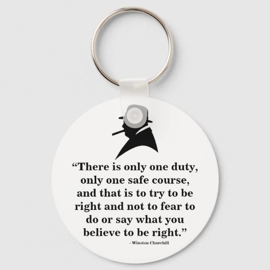 Winston Churchill Keyring - Quote 8 Sleutelhanger (Voorkant)