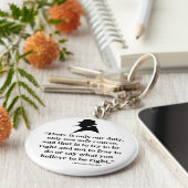 Winston Churchill Keyring - Quote 8 Sleutelhanger (Zijkant)
