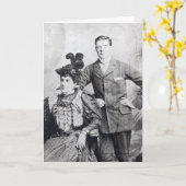 Winston Churchill met zijn moeder 2 Kaart (Gele Bloem)