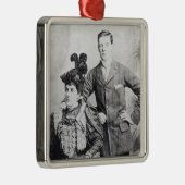 Winston Churchill met zijn moeder 2 Metalen Ornament (Rechts)