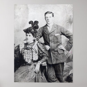 Winston Churchill met zijn moeder 2 Poster