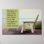 Winston Churchill: "Moed" Inspirerend quote Poster (Voorkant)