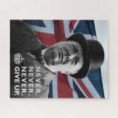 Winston Churchill "Never Give Up" Legpuzzel (Horizontaal)