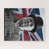 Winston Churchill "Nooit ingeleverd" Legpuzzel (Horizontaal)