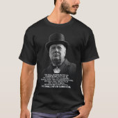 Winston Churchill- "Nooit ingeleverd" T-shirt (Voorkant)