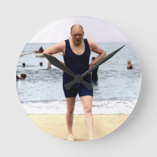 Winston Churchill op de grond Ronde Klok (Voorkant)