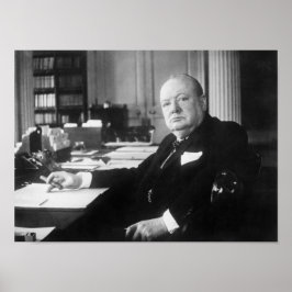 Winston Churchill op nummer 10 Downing Street Poster