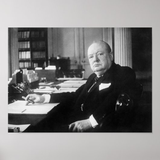 Winston Churchill op nummer 10 Downing Street Poster (Voorkant)