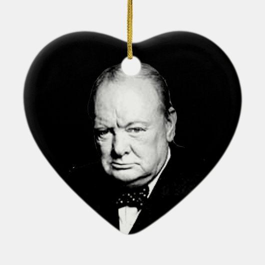 Winston Churchill Ornaments Keramisch Ornament (Achterkant)