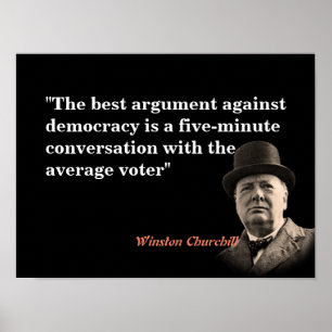 Winston Churchill over de democratie Poster