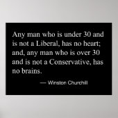 WINSTON CHURCHILL OVER LIBERALS EN CONSERVATIEVEN POSTER (Voorkant)