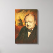 Winston Churchill portretdoek Canvas Afdruk (Voorkant)