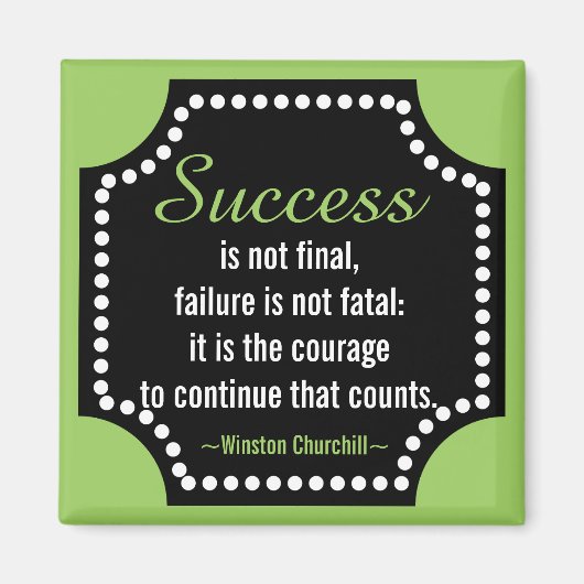 Winston Churchill Positieve houding Quote Magneet (Voorkant)