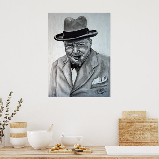 Winston Churchill Poster (Keuken)