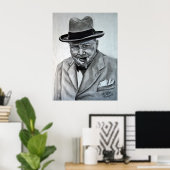Winston Churchill Poster (Thuiskantoor)