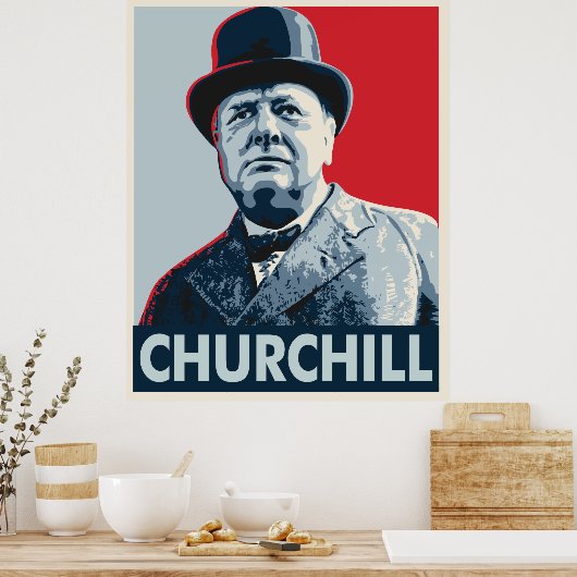 Winston Churchill Poster (Keuken)